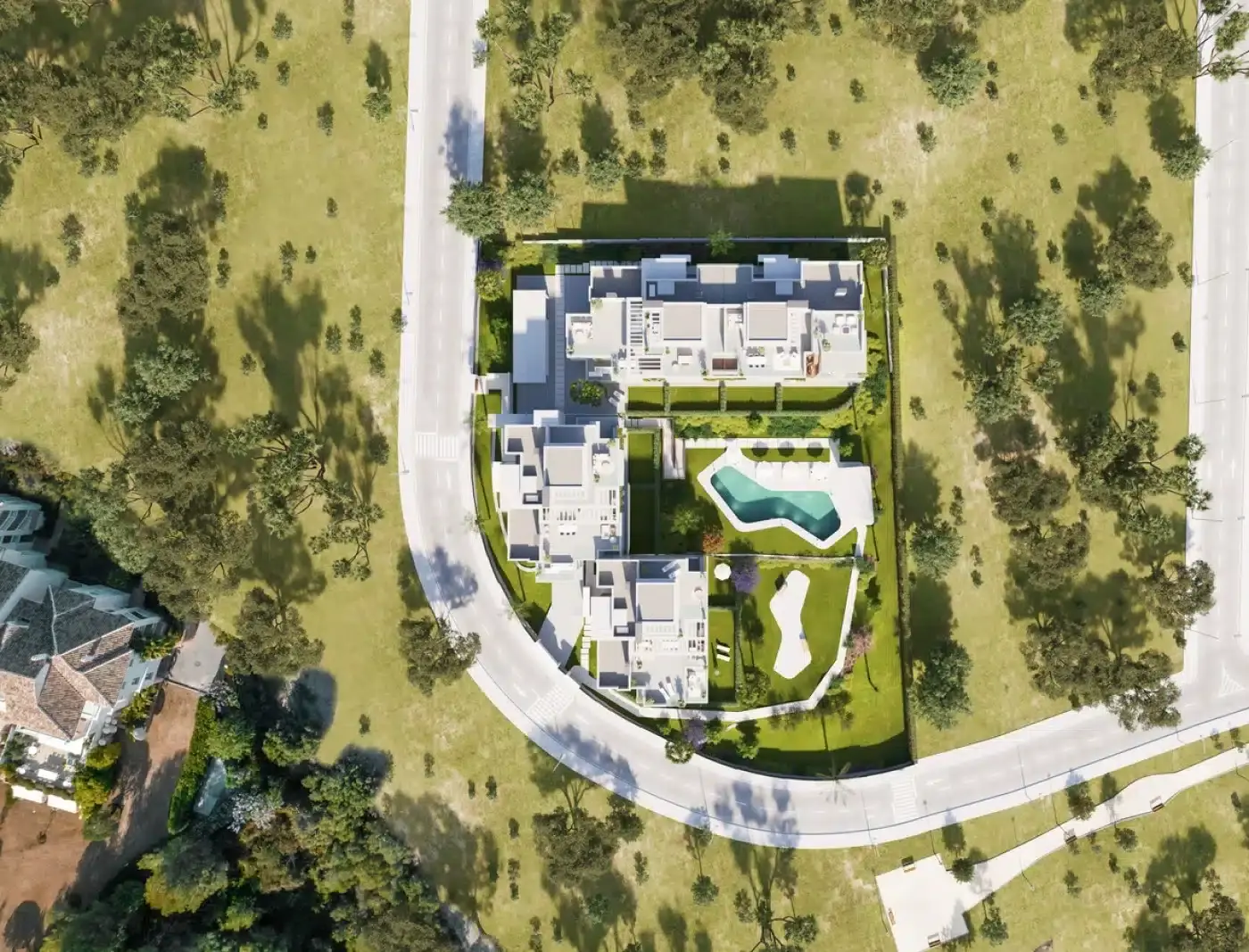Apartamenty z widokiem na jezioro i pole golfowe – Los Flamingos, Estepona