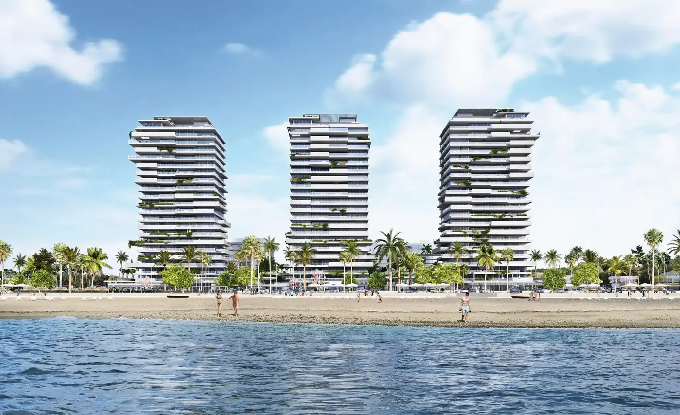 Ikoniczne apartamenty w trzech wieżach na pierwszej linii morza w Maladze