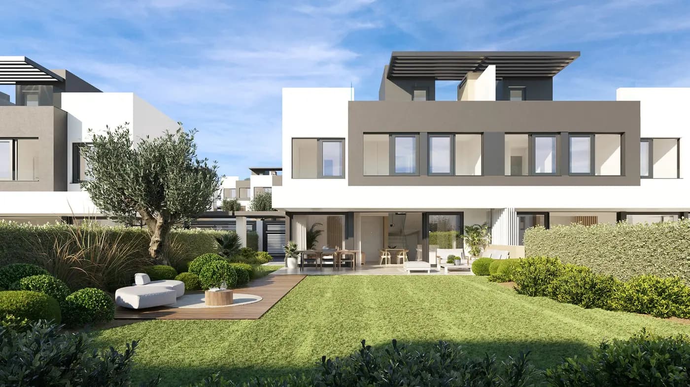 Bliźniacze Wille z Solarium i Widokiem na Morze przy Polu Golfowym – Serene Atalaya, Estepona