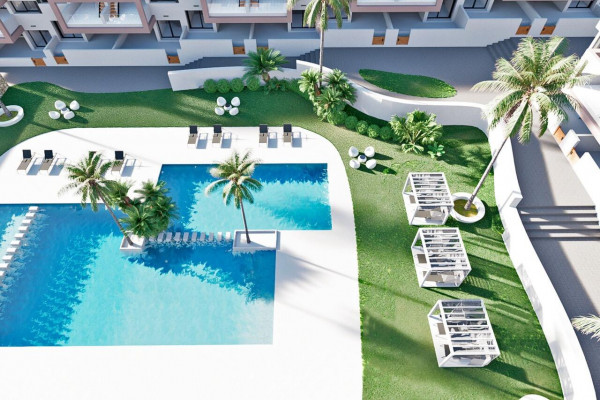 Walencja, Finestrat, Luksusowe bungalowy z widokiem na panoramę Benidormu i Morze Śródziemne -zamknięte osiedle z basenem